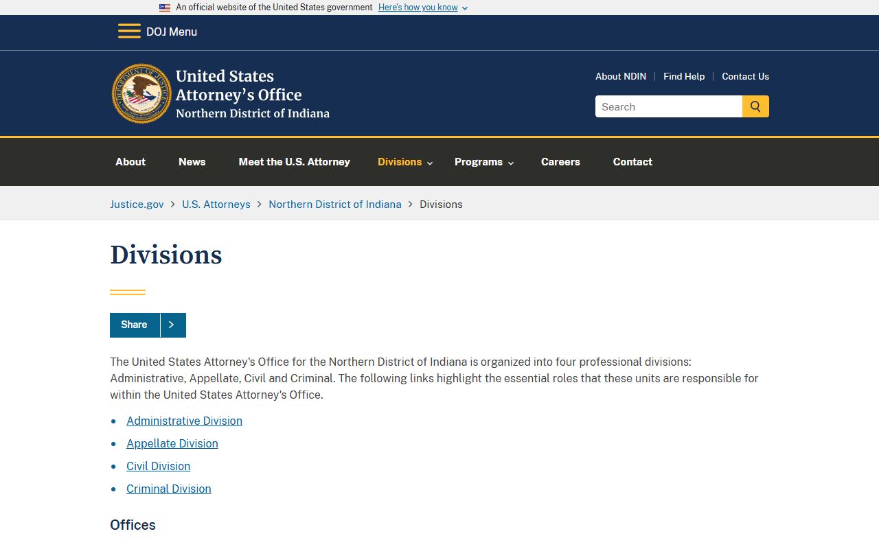 LaGrange County criminal court records U.S. Attorney Northern District source